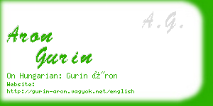 aron gurin business card